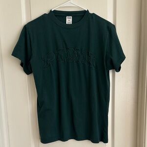 PINK Victoria's Secret Dark Green Short Sleeve Tee